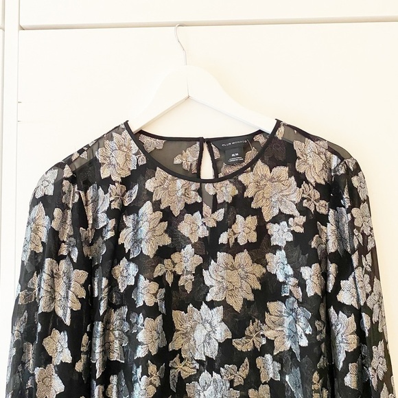 𝅺BNWT Club Monaco Crewneck Jacquard Top - Picture 14 of 17
